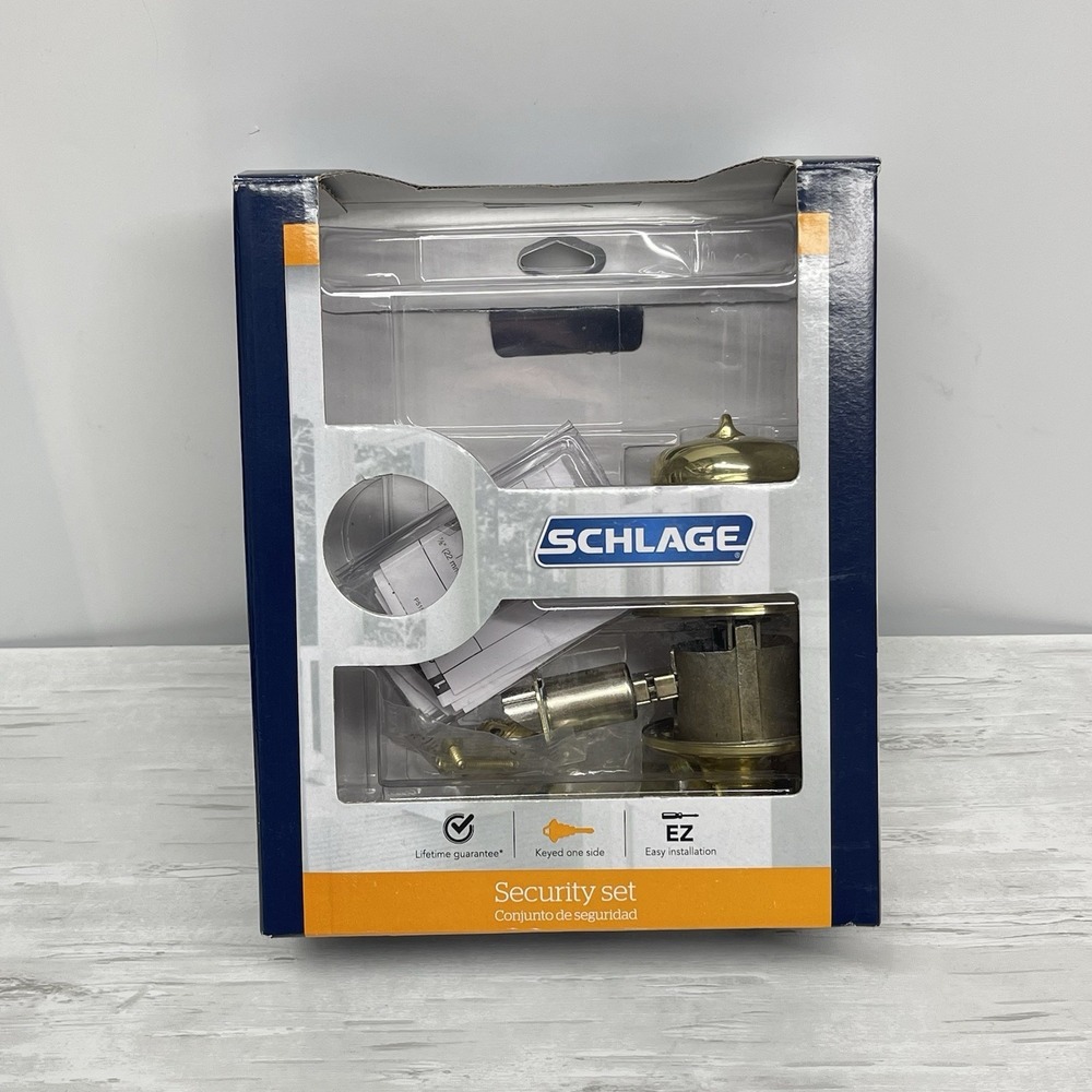 Schlage FB50 V PLY 505 605 Plymouth Entry Knob Bright Brass Finish Open Box Read
